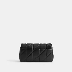 Coach Tabby Crossbody Wristlet With Pillow Quilting Watches Women Silver Black