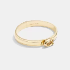 Coach Tabby Hinged Bangle Jewelry Women Gold
