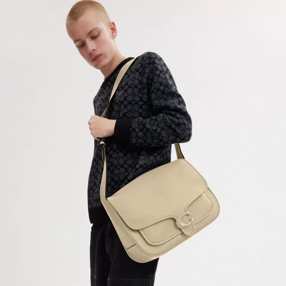 Coach Tabby Messenger Bag 40 Shoulder Bag Men White Coach Tabby Messenger Bag 40 Shoulder Bag Men White