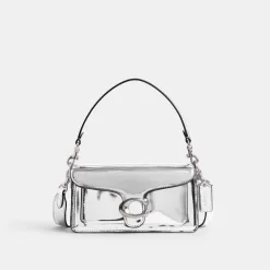 Coach Tabby Shoulder Bag 20 In Metallic Shoulder Bag Women Metal Silver Silver