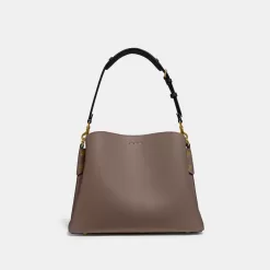 Coach Willow Shoulder Bag In Colorblock Shoulder Bag Women Dark Grey
