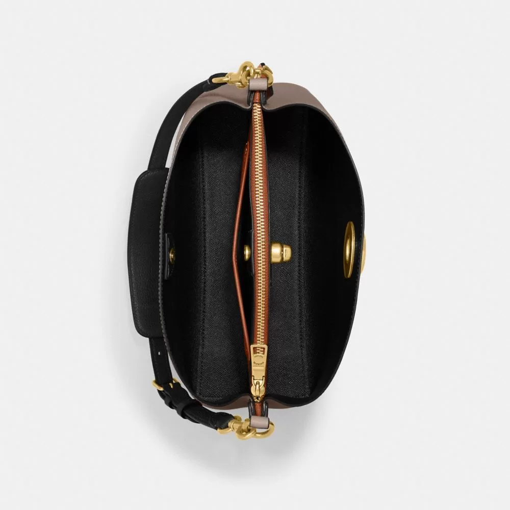 Coach Willow Shoulder Bag In Colorblock Shoulder Bag Women Dark Grey Coach Willow Shoulder Bag In Colorblock Shoulder Bag Women Dark Grey