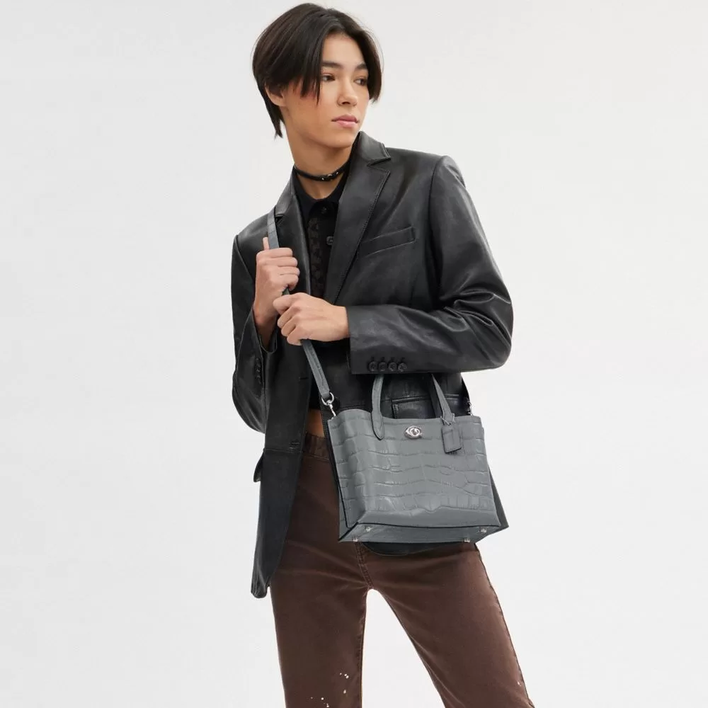 Coach Willow Tote Bag 24 Tote Bags Women Silver Gray Blue Multicolor Coach Willow Tote Bag 24 Tote Bags Women Silver Gray Blue Multicolor