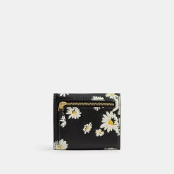Coach Wyn Small Wallet With Floral Print Small Wallet Women Black Multicolored