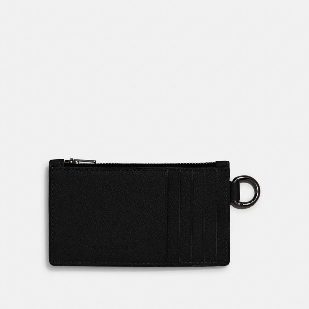 Coach Zip Card Case Card Sleeve Women Black Coach Zip Card Case Card Sleeve Women Black