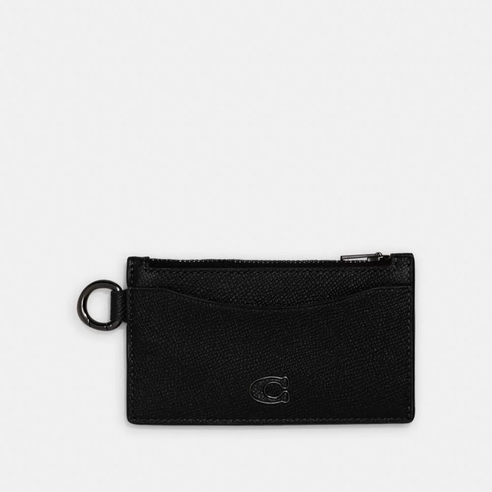 Coach Zip Card Case Card Sleeve Women Black Coach Zip Card Case Card Sleeve Women Black